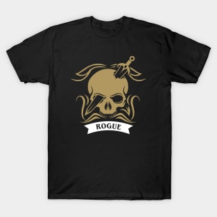 Rogue Hardcore Skull RPG Dungeons Crawler and Dragons Slayer T-Shirt